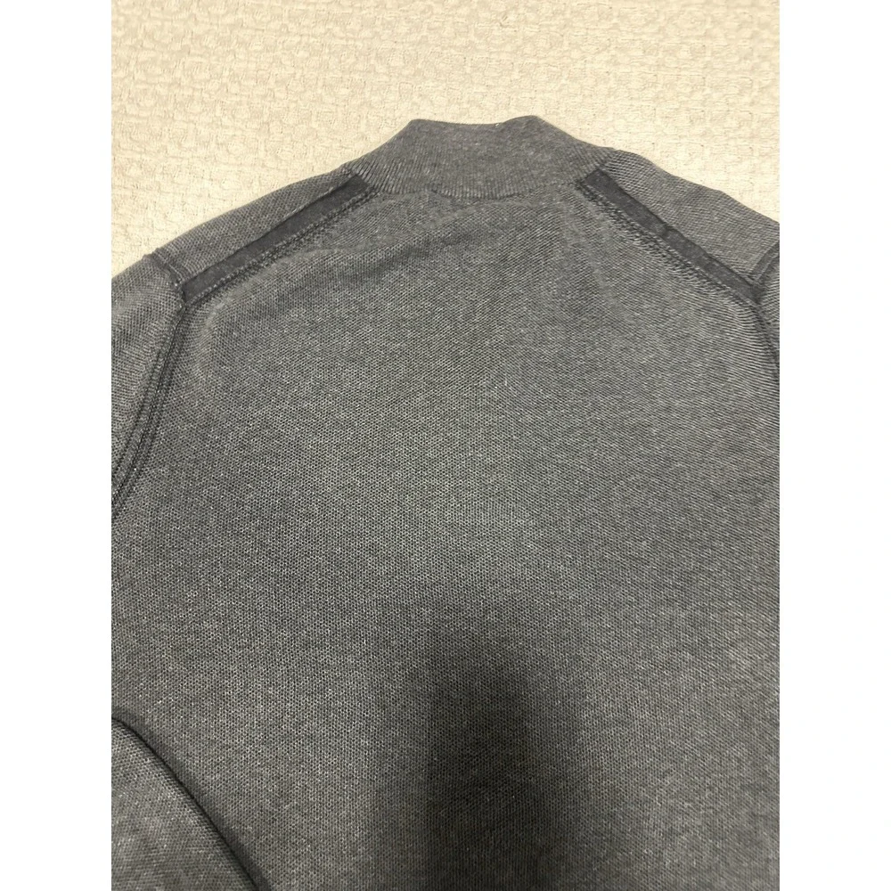 Tommy Bahama Reversible‎ Quarter Zip Sweater XL Gray 100% Pima Cotton Pullover